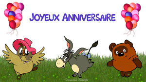 Gif joyeux anniversaire animaux